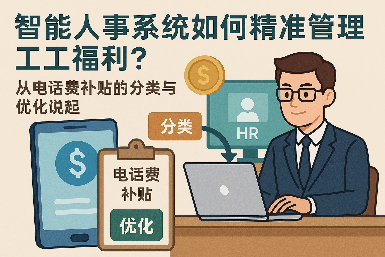 智能人事系统如何精准管理员工福利？——从电话费补贴的分类与优化说起