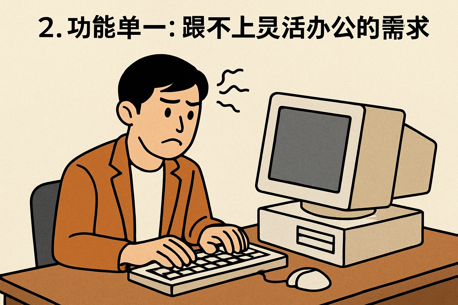 2. 功能单一：跟不上灵活办公的需求