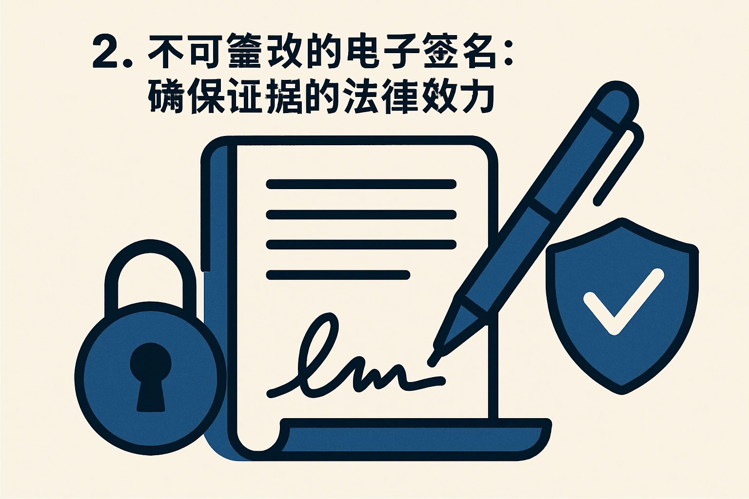 2. 不可篡改的电子签名：确保证据的法律效力