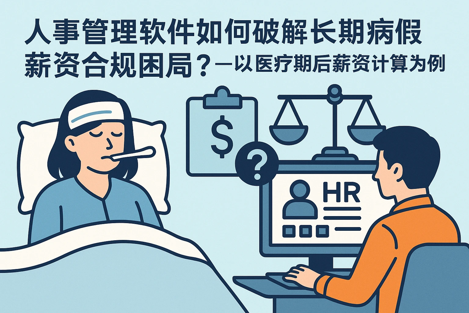 人事管理软件如何破解长期病假薪资合规困局？——以医疗期后薪资计算为例