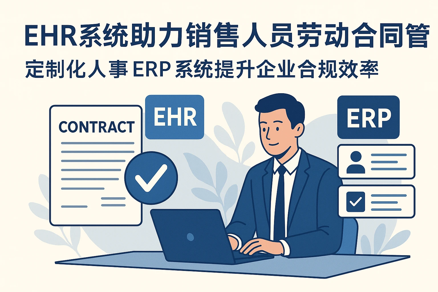 EHR系统助力销售人员劳动合同管理——定制化人事ERP系统提升企业合规效率