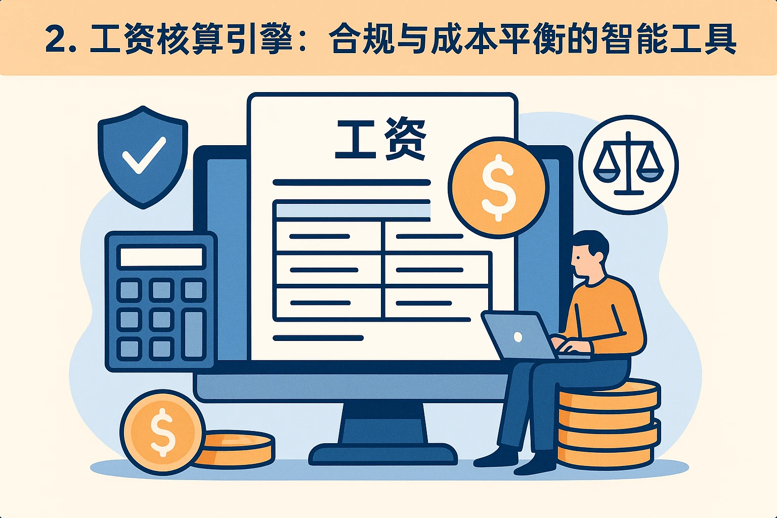 2. 工资核算引擎：合规与成本平衡的智能工具