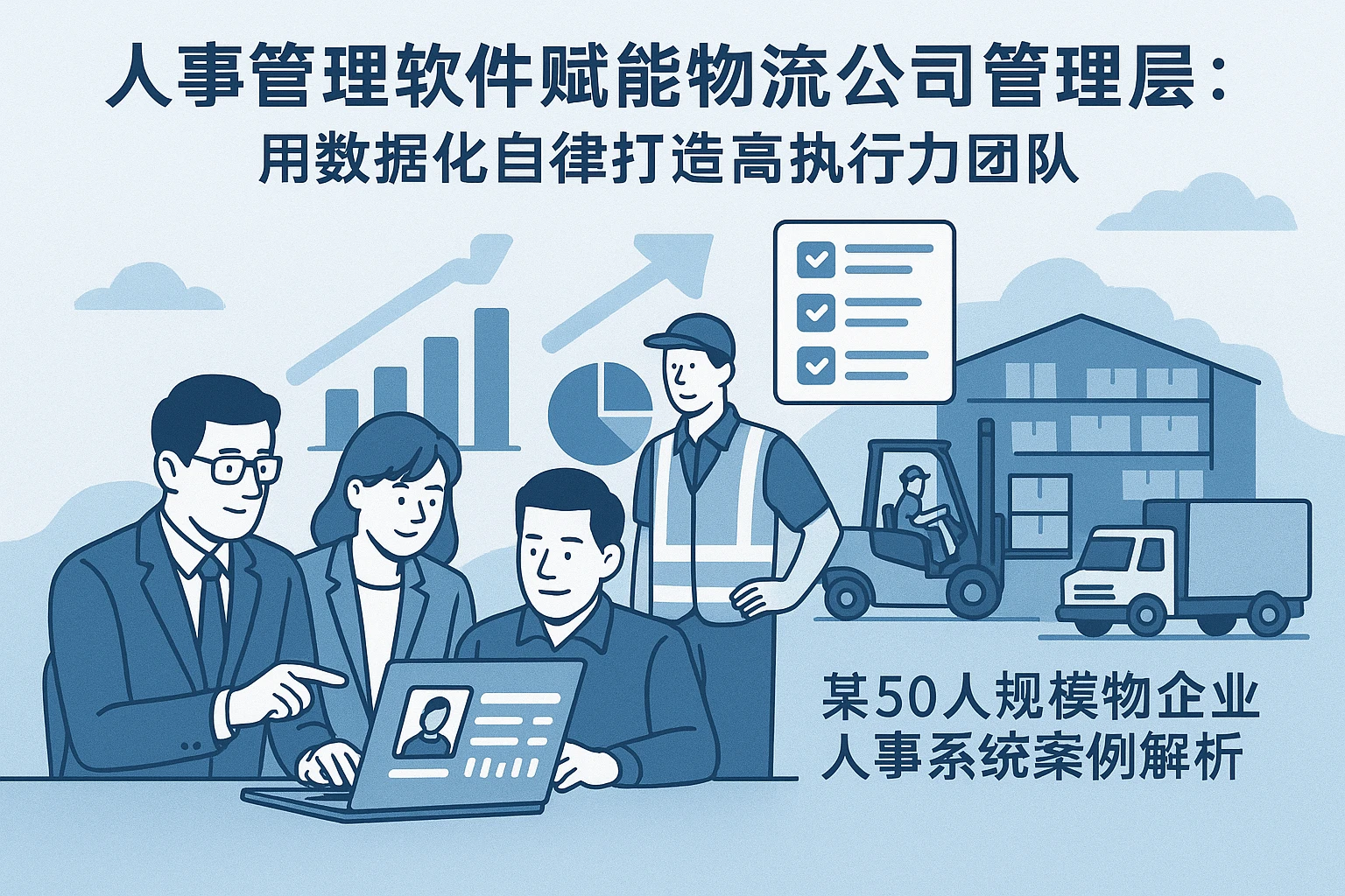 人事管理软件赋能物流公司管理层：用数据化自律打造高执行力团队——某50人规模物流企业人事系统案例解析