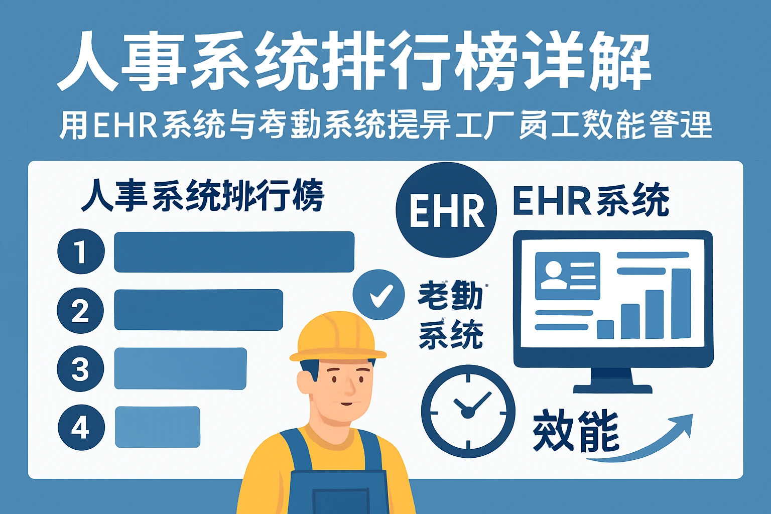 人事系统排行榜详解：用EHR系统与考勤系统提升工厂员工效能管理