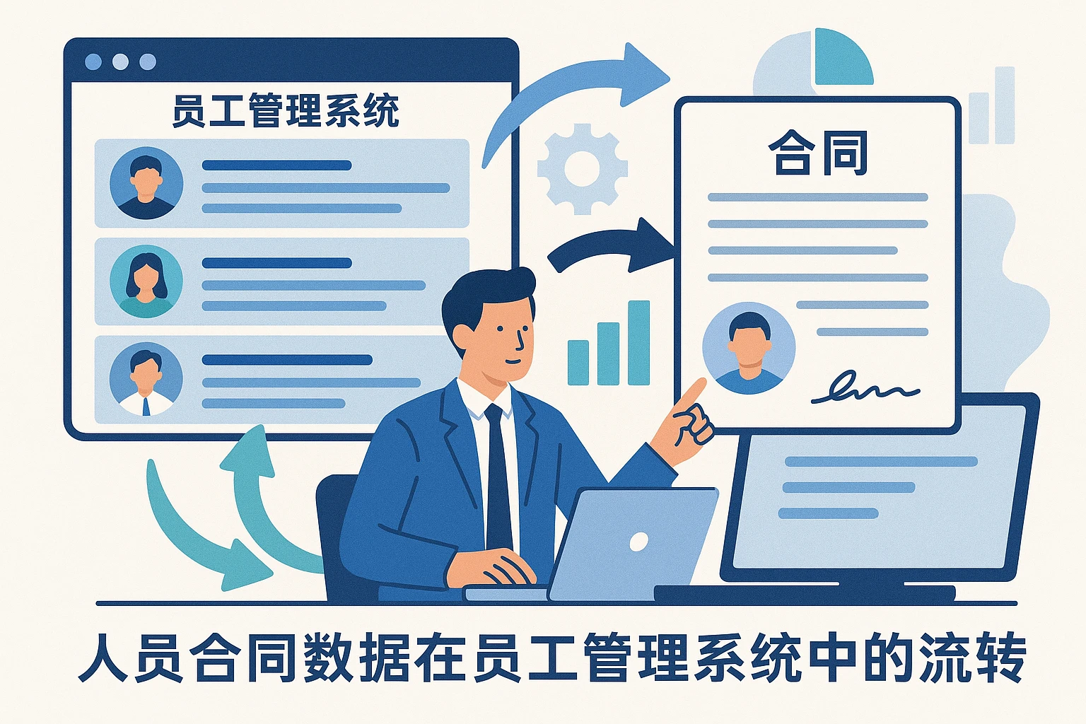 人员合同数据在员工管理系统中的流转