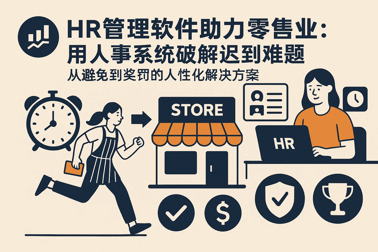 HR管理软件助力零售业：用人事系统破解迟到难题——从避免到奖罚的人性化解决方案