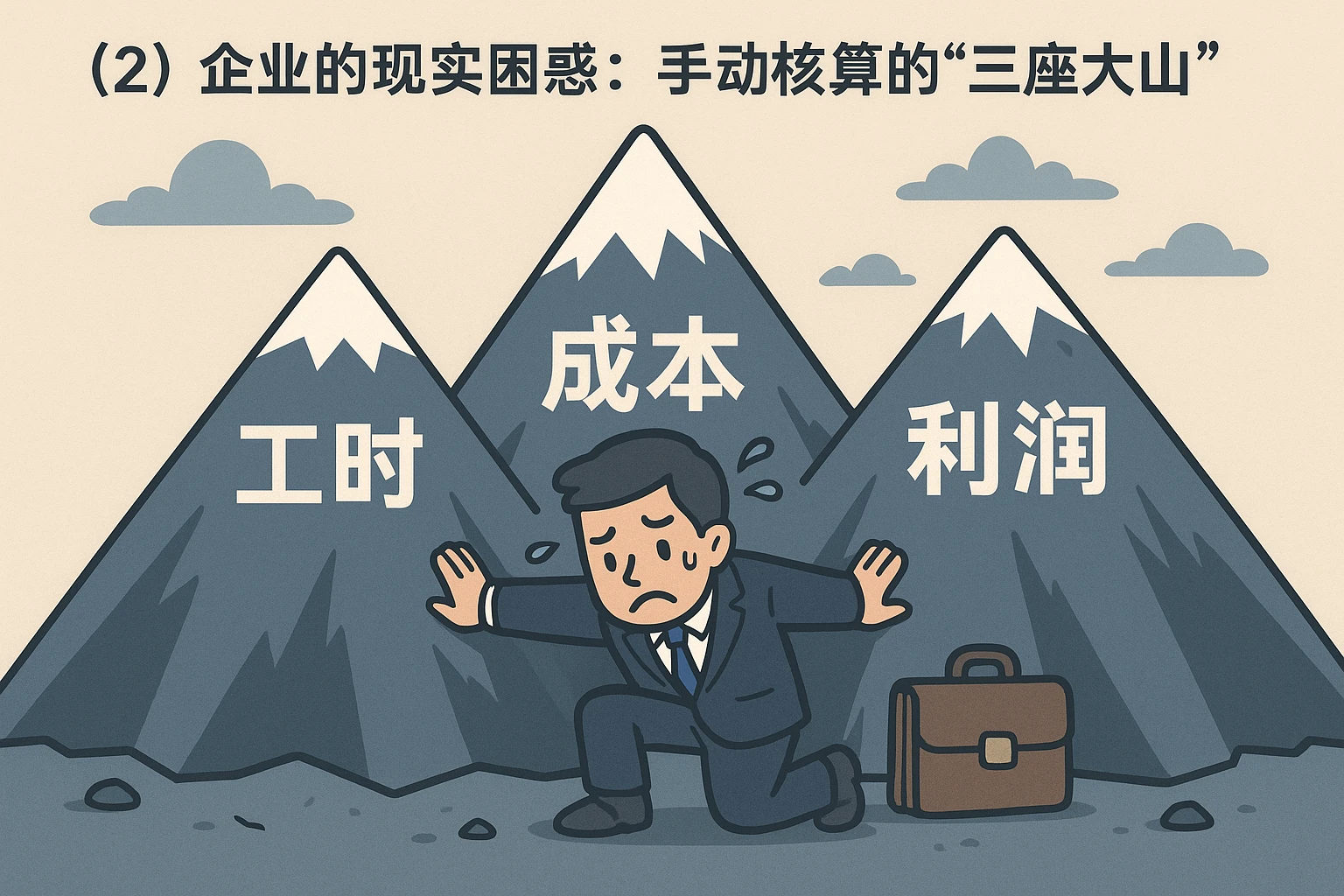 （2）企业的现实困惑：手动核算的“三座大山”