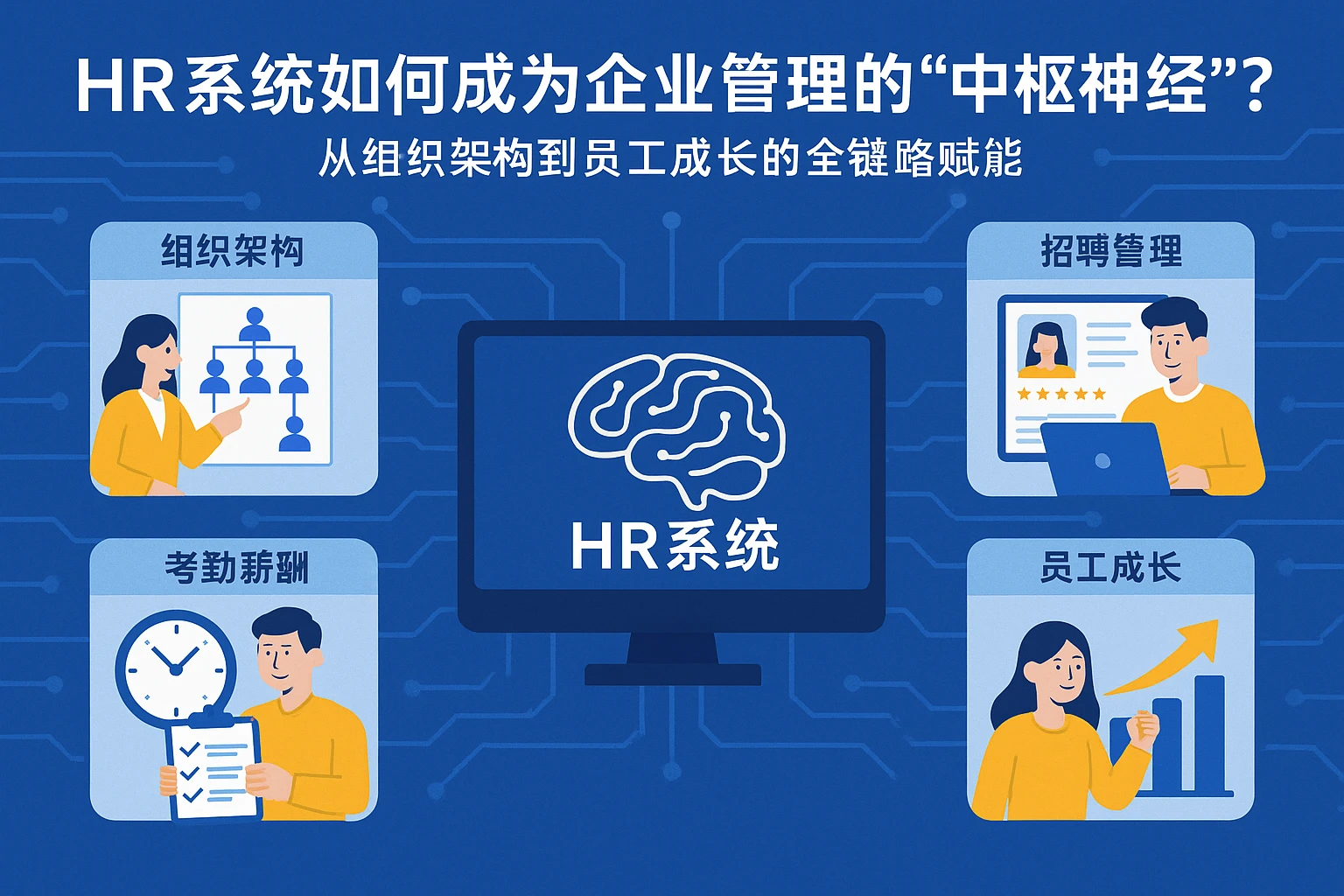 HR系统如何成为企业管理的“中枢神经”？从组织架构到员工成长的全链路赋能