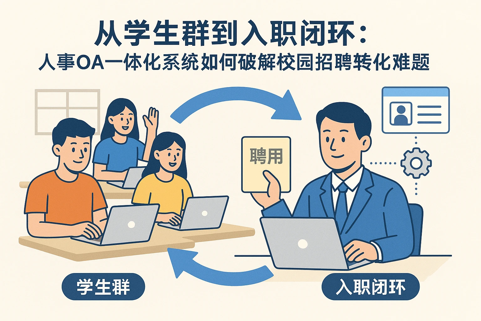 从学生群到入职闭环：人事OA一体化系统如何破解校园招聘转化难题