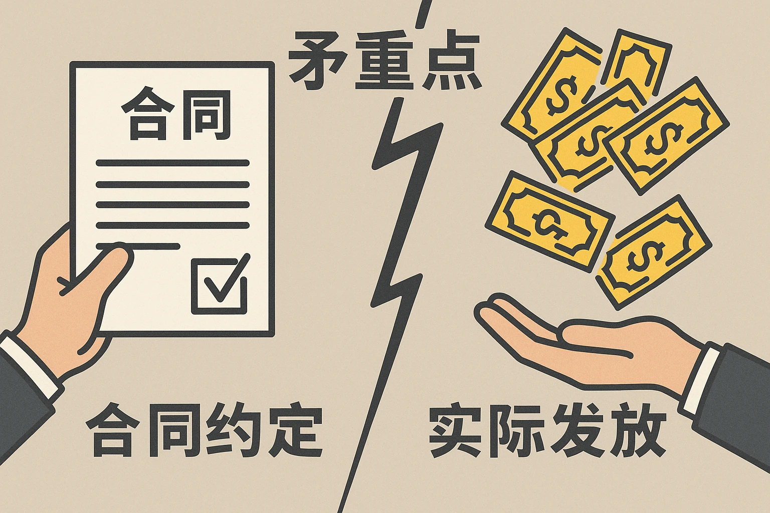 合同约定与实际发放的矛盾点