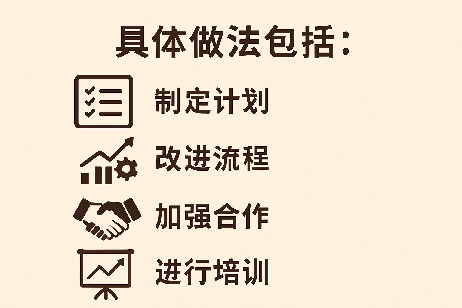 具体做法包括：