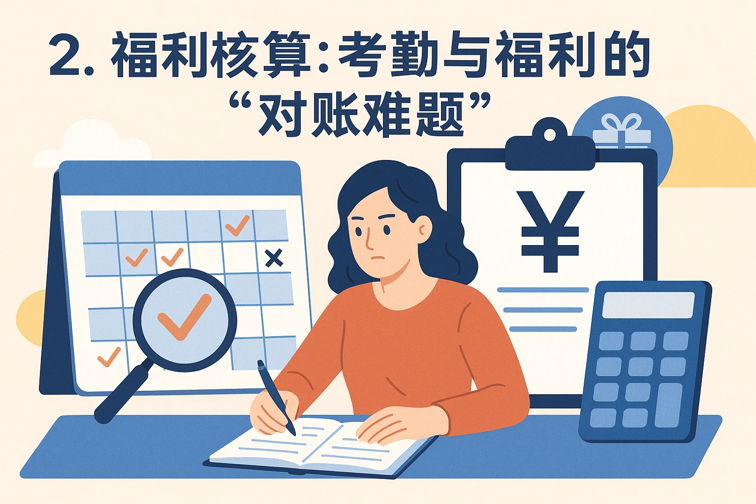2. 福利核算：考勤与福利的“对账难题”