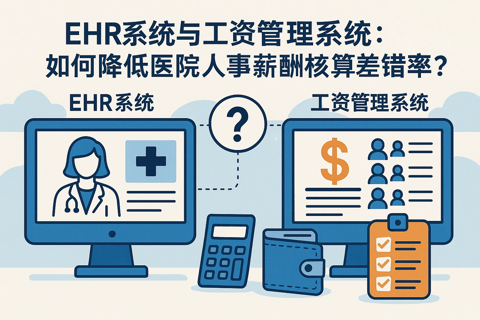 EHR系统与工资管理系统：如何降低医院人事薪酬核算差错率？