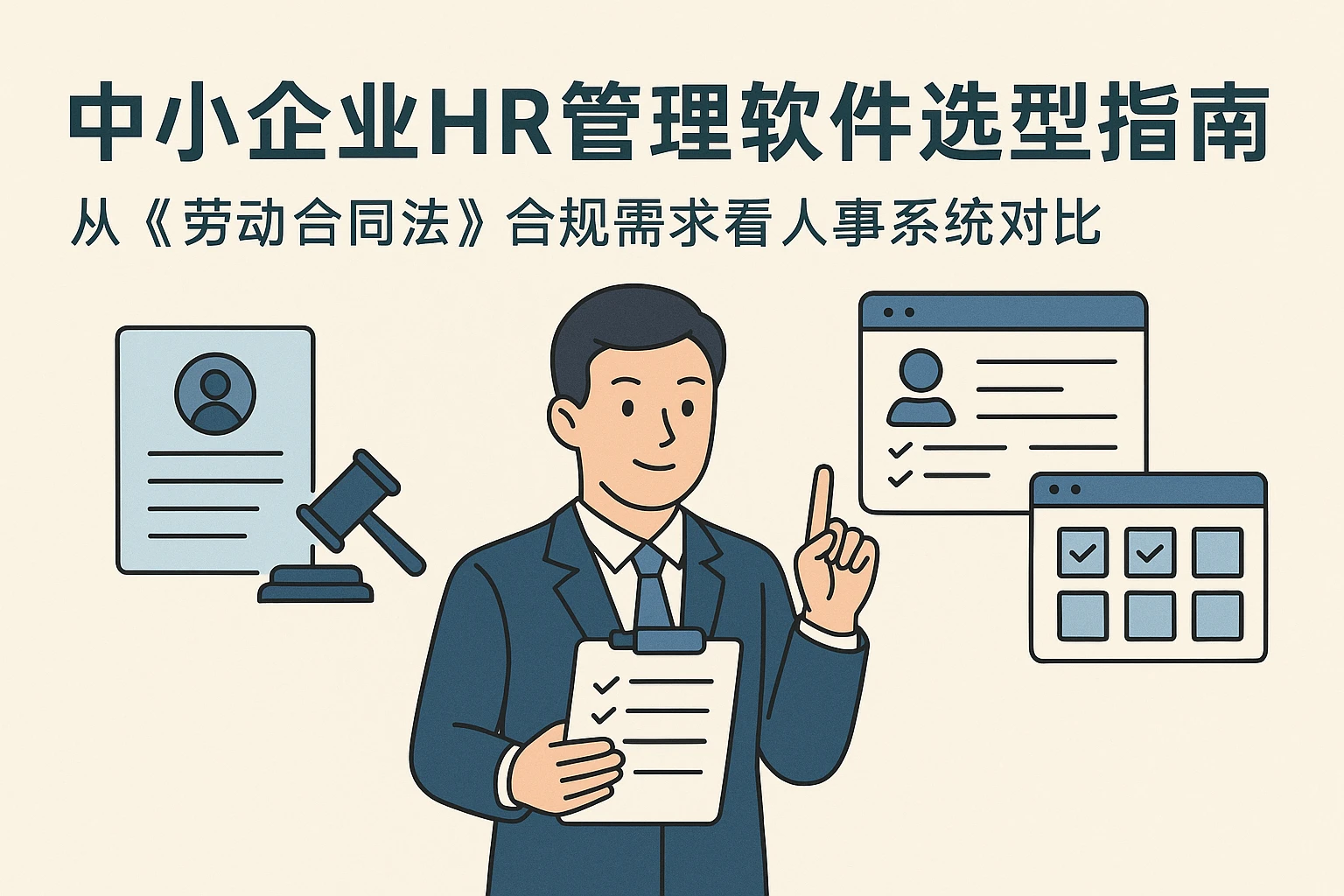 中小企业HR管理软件选型指南：从《劳动合同法》合规需求看人事系统对比