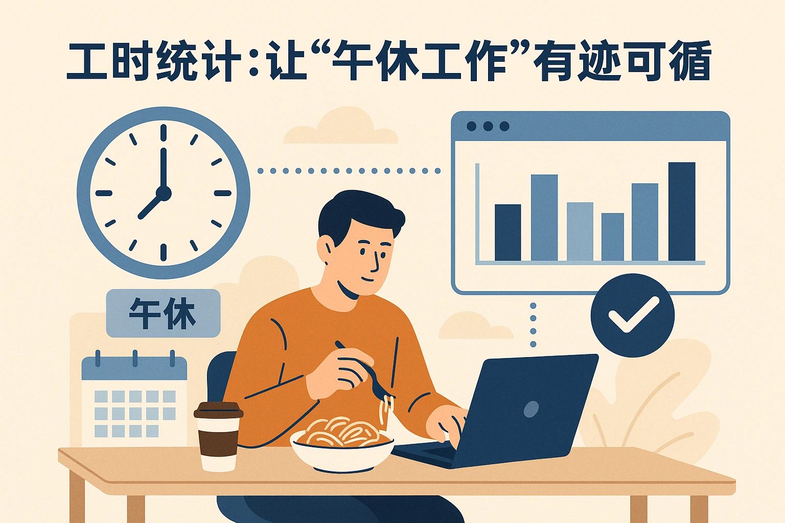 2. 工时统计：让“午休工作”有迹可循