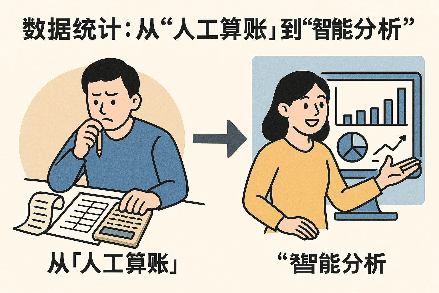2. 数据统计：从“人工算账”到“智能分析”