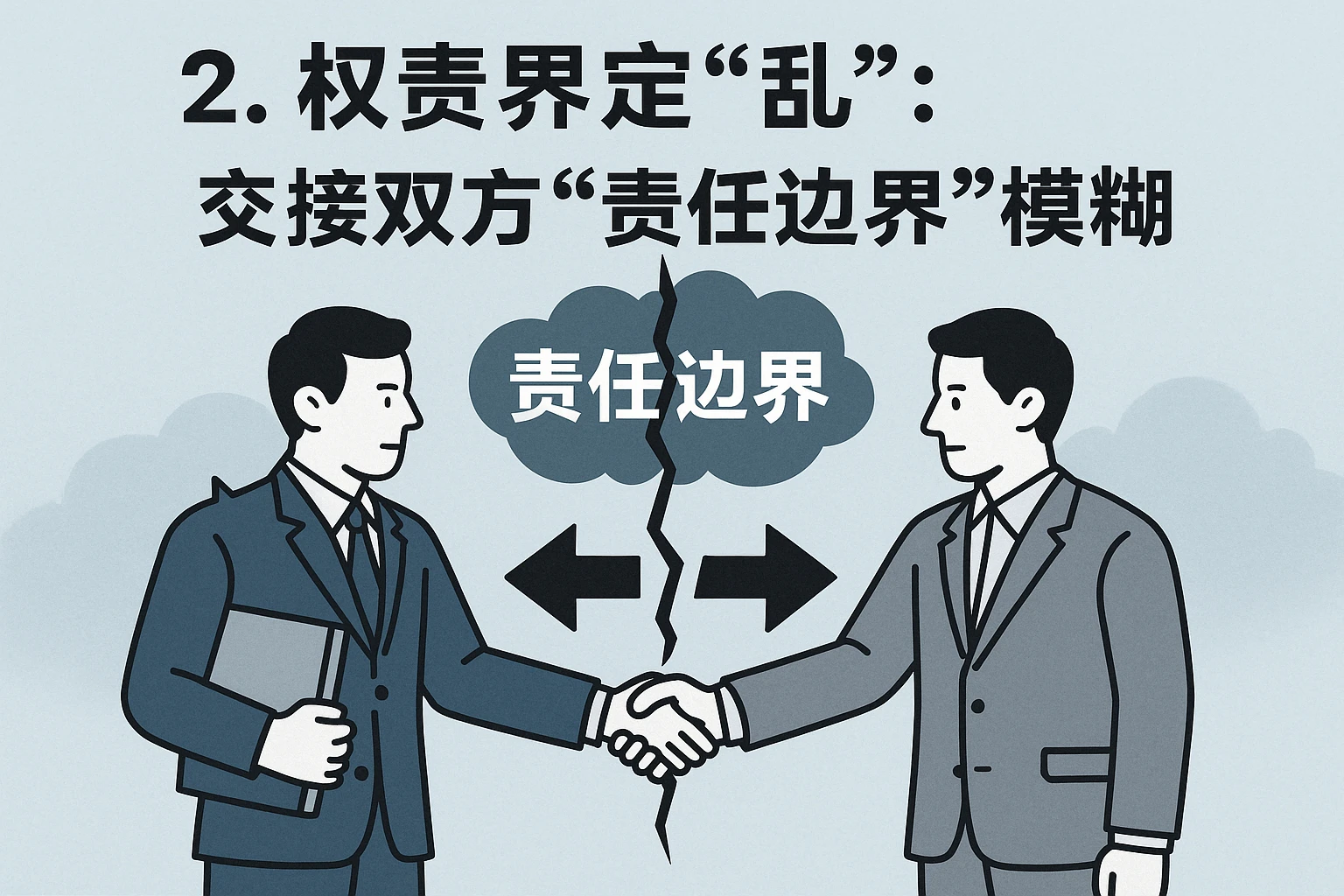 2. 权责界定“乱”：交接双方“责任边界”模糊
