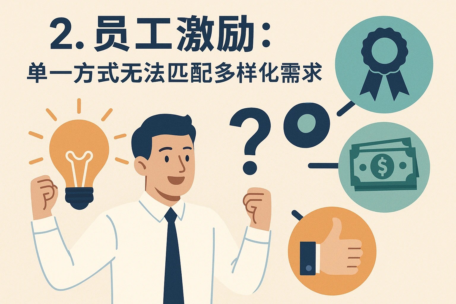 2. 员工激励：单一方式无法匹配多样化需求