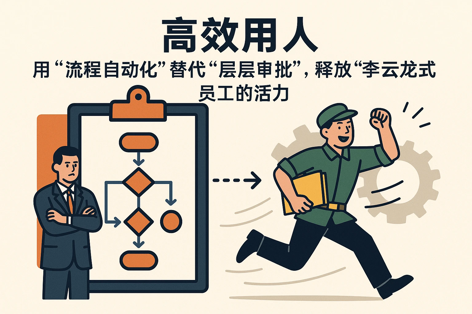2. 高效用人：用“流程自动化”替代“层层审批”，释放“李云龙式”员工的活力