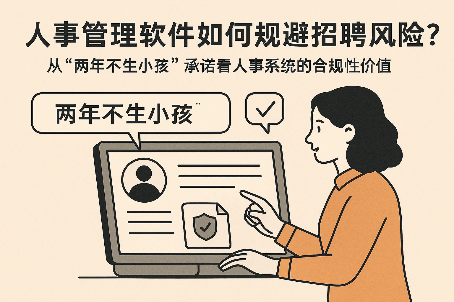 人事管理软件如何规避招聘风险？从“两年不生小孩”承诺看人事系统的合规性价值