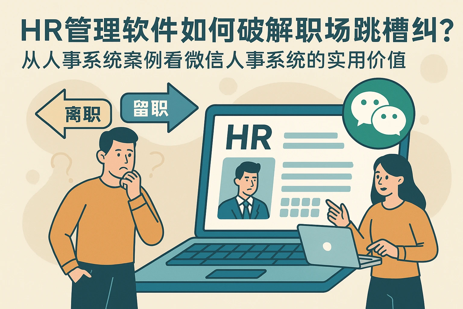 HR管理软件如何破解职场跳槽纠结？从人事系统案例看微信人事系统的实用价值