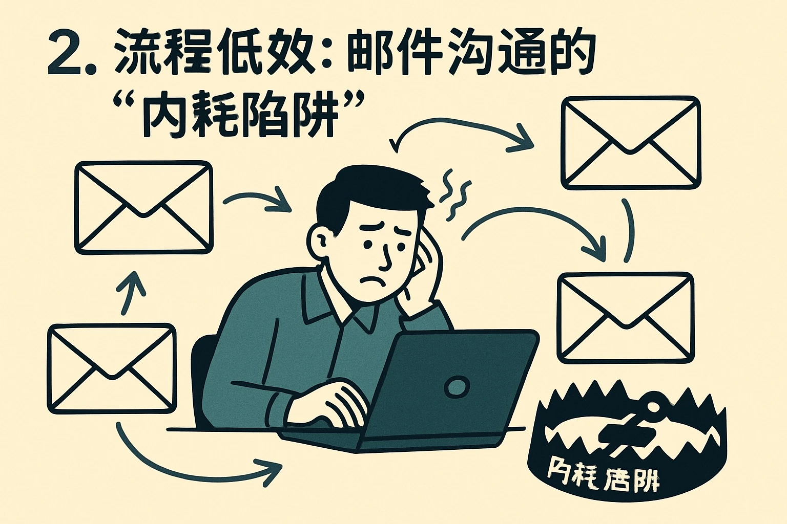 2. 流程低效：邮件沟通的“内耗陷阱”