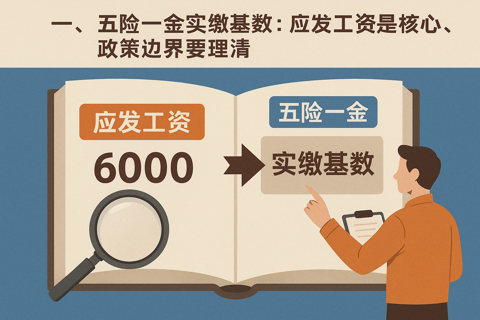 一、五险一金实缴基数：应发工资是核心，政策边界要理清