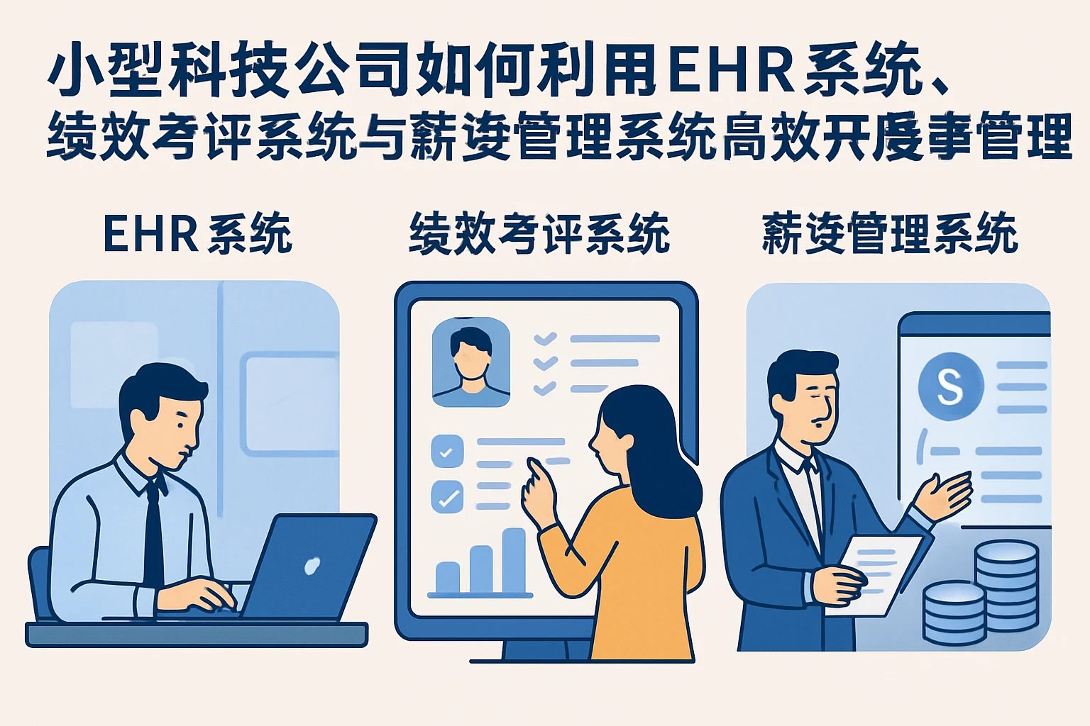 小型科技公司如何利用EHR系统、绩效考评系统与薪资管理系统高效开展人事管理