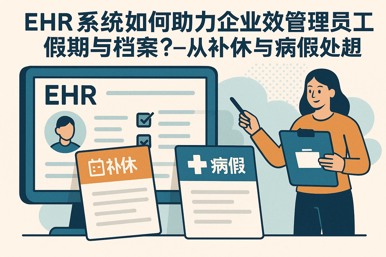 EHR系统如何助力企业高效管理员工假期与档案？——从补休与病假处理说起