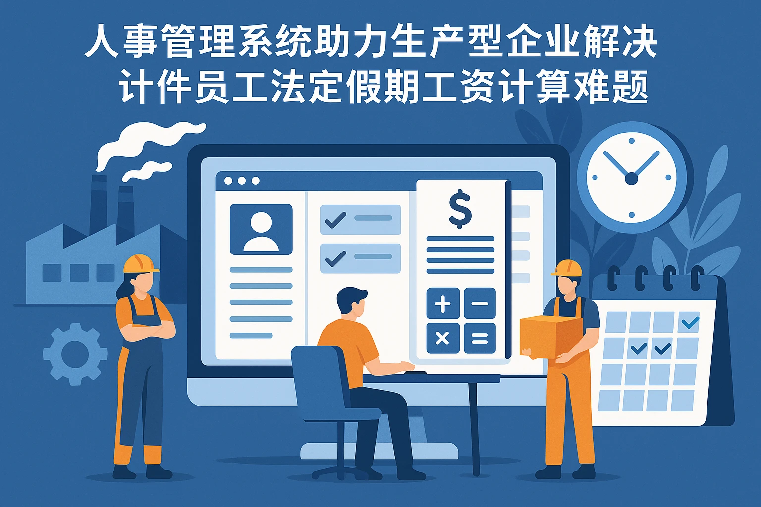 人事管理系统助力生产型企业解决计件员工法定假期工资计算难题