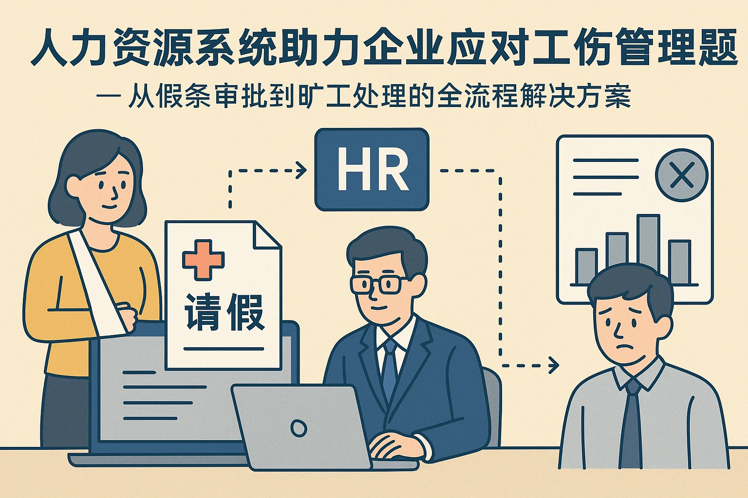 人力资源系统助力企业应对工伤管理难题——从假条审批到旷工处理的全流程解决方案