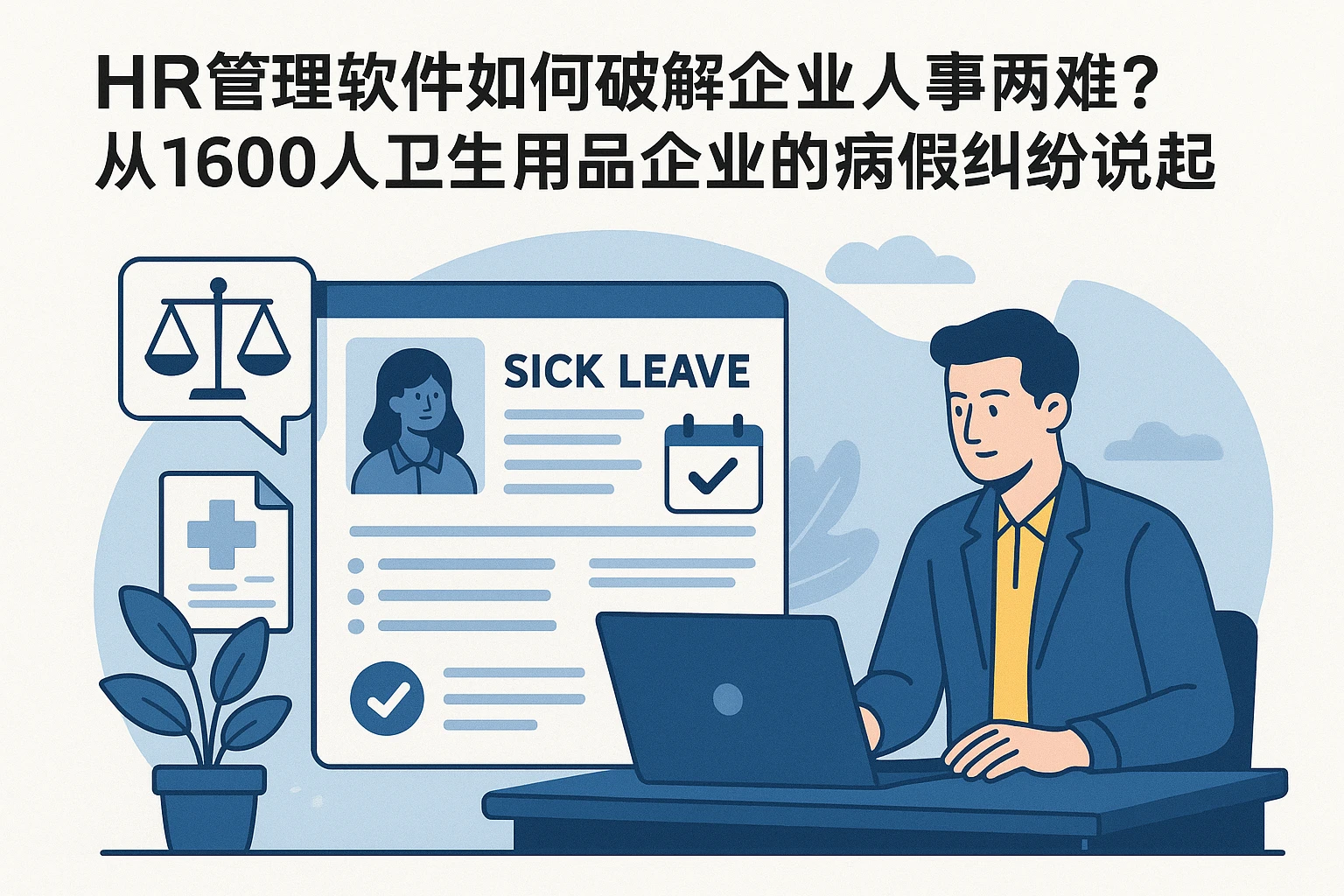 HR管理软件如何破解企业人事两难？从1600人卫生用品企业的病假纠纷说起