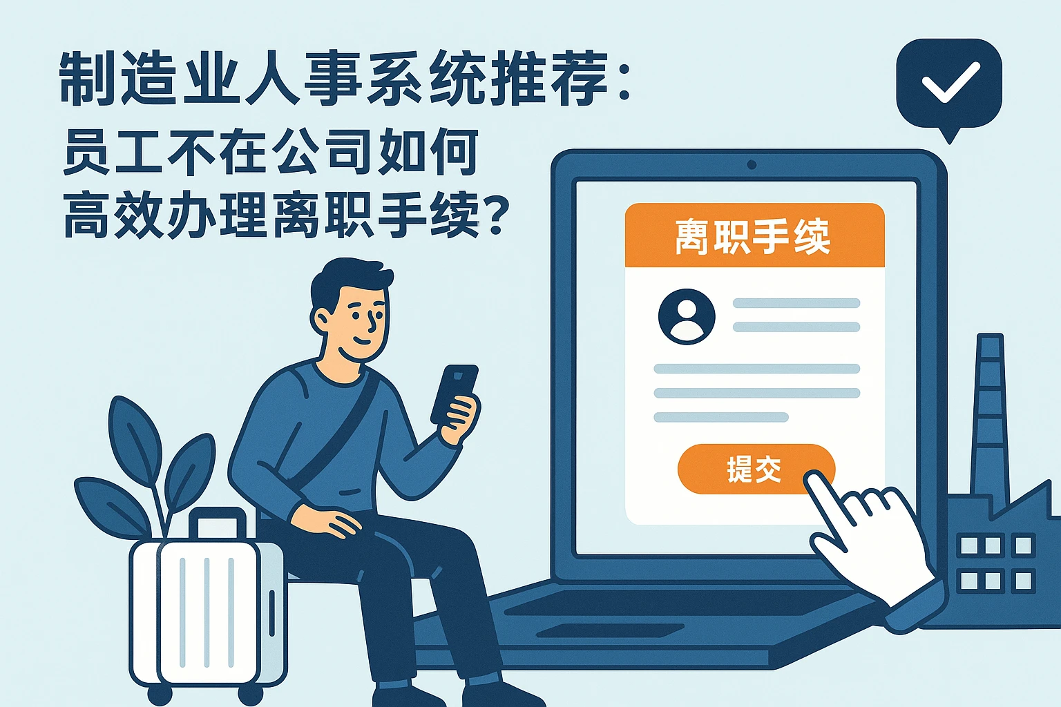 制造业人事系统推荐：员工不在公司如何高效办理离职手续？