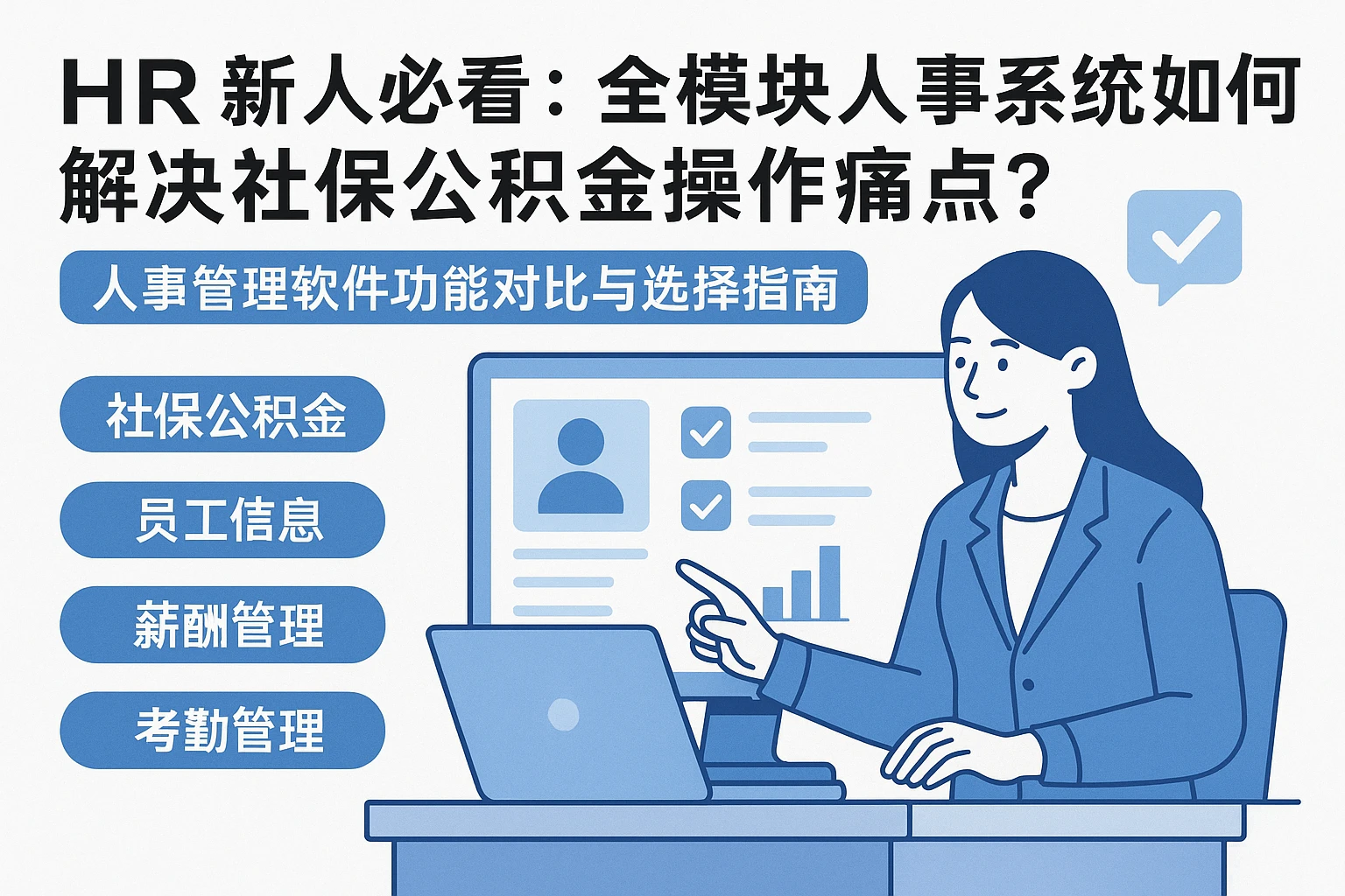 新人HR必看：全模块人事系统如何解决社保公积金操作痛点？——人事管理软件功能对比与选择指南
