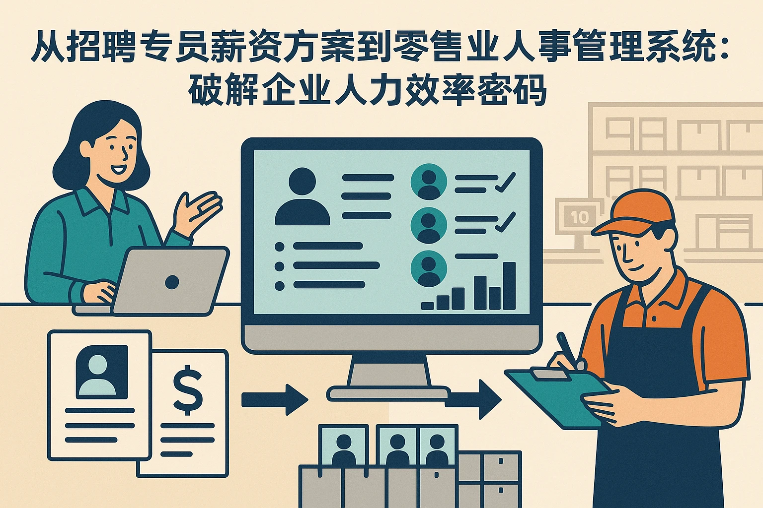 从招聘专员薪资方案到零售业人事管理系统：破解企业人力效率密码