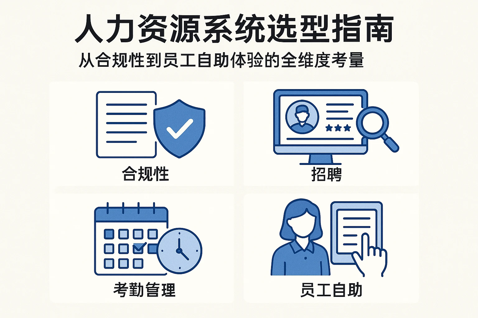 人力资源系统选型指南：从合规性到员工自助体验的全维度考量