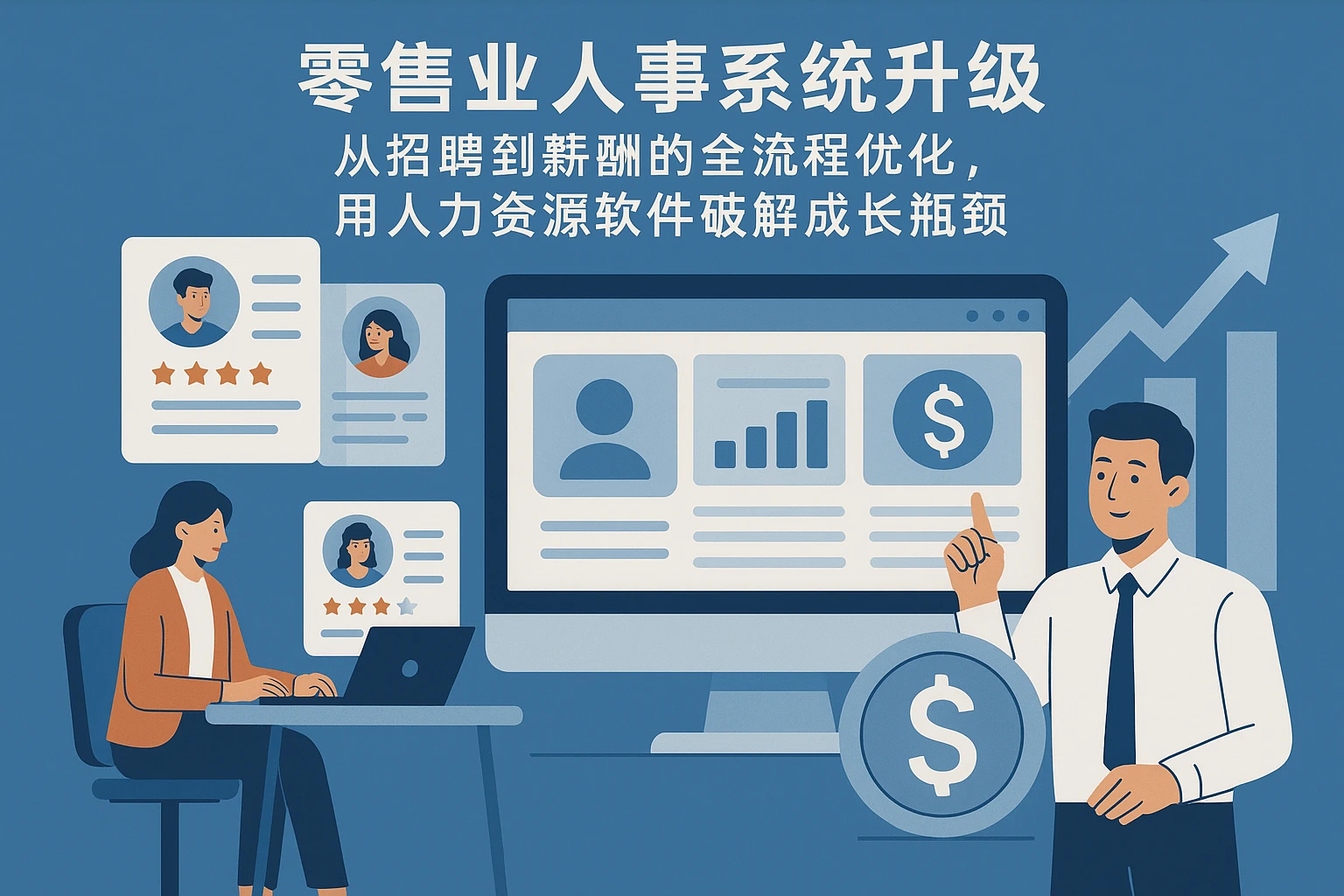 零售业人事系统升级：从招聘到薪酬的全流程优化，用人力资源软件破解成长瓶颈