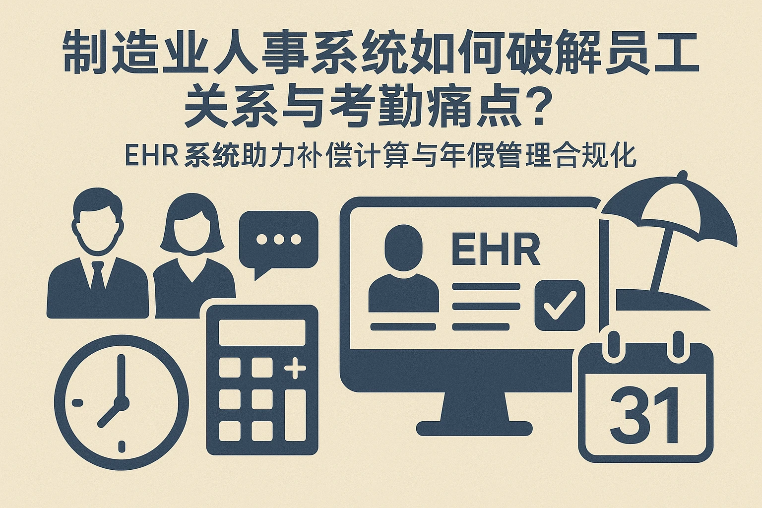 制造业人事系统如何破解员工关系与考勤痛点？EHR系统助力补偿计算与年假管理合规化