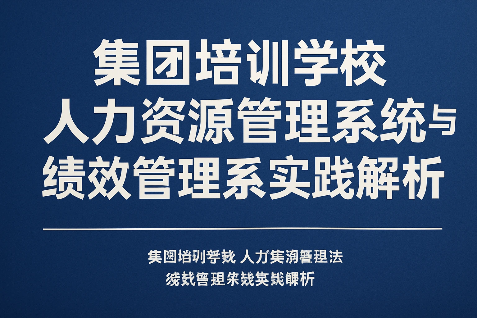 集团培训学校人力资源管理系统与绩效管理系统实践解析