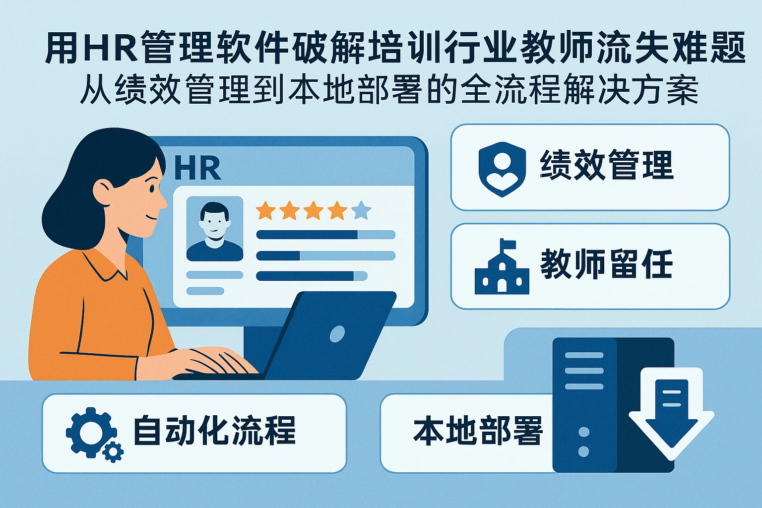 用HR管理软件破解培训行业教师流失难题：从绩效管理到本地部署的全流程解决方案