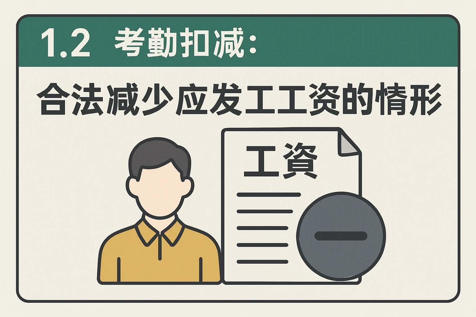 1.2 考勤扣减：合法减少应发工资的情形
