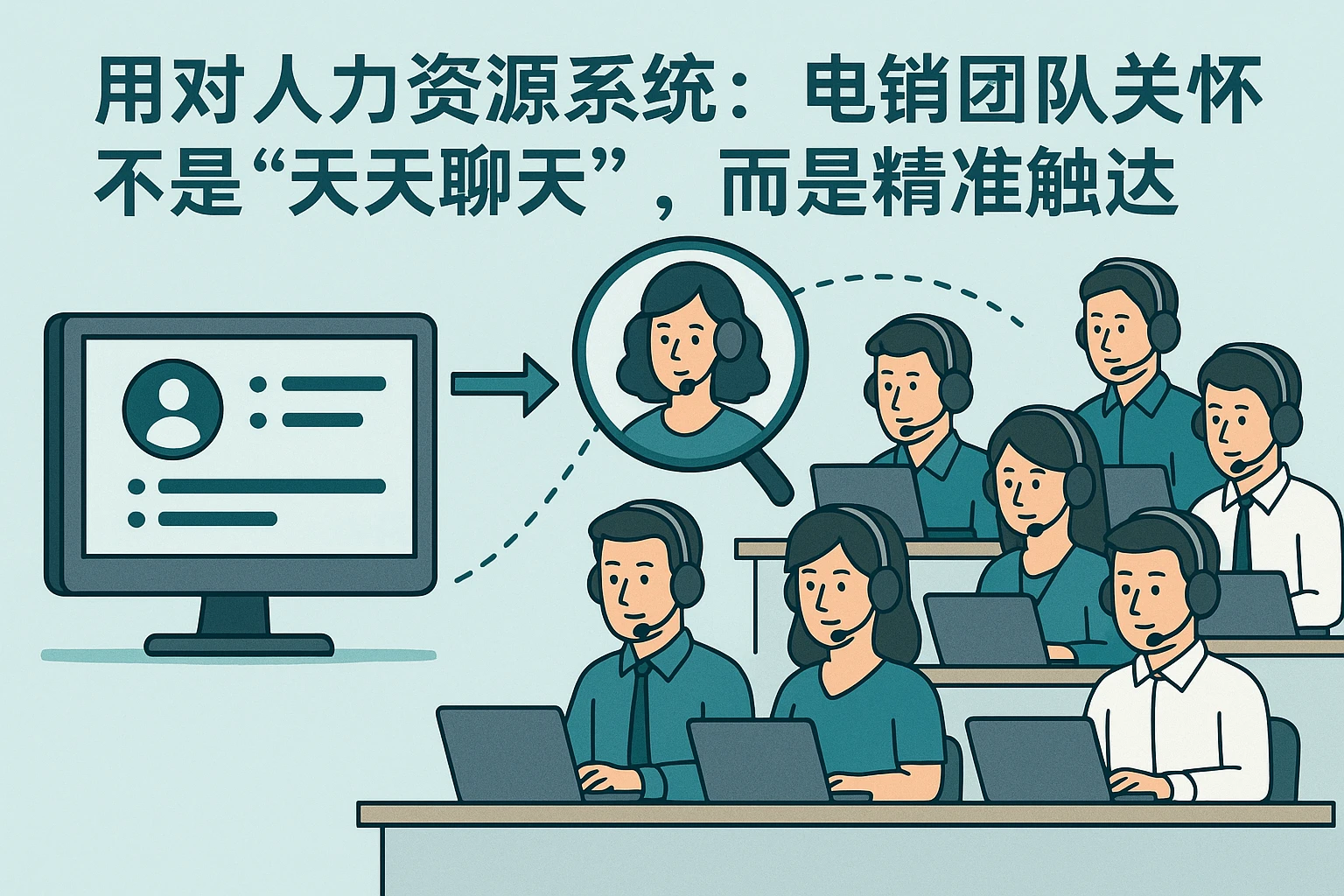 用对人力资源系统：电销团队关怀不是“天天聊天”，而是精准触达