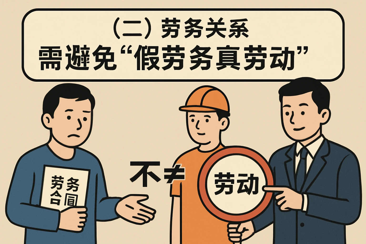 （二）劳务关系：需避免“假劳务真劳动”