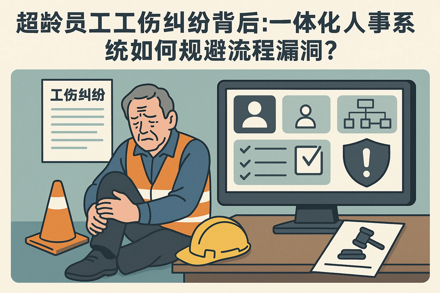 超龄员工工伤纠纷背后：一体化人事系统如何规避流程漏洞？