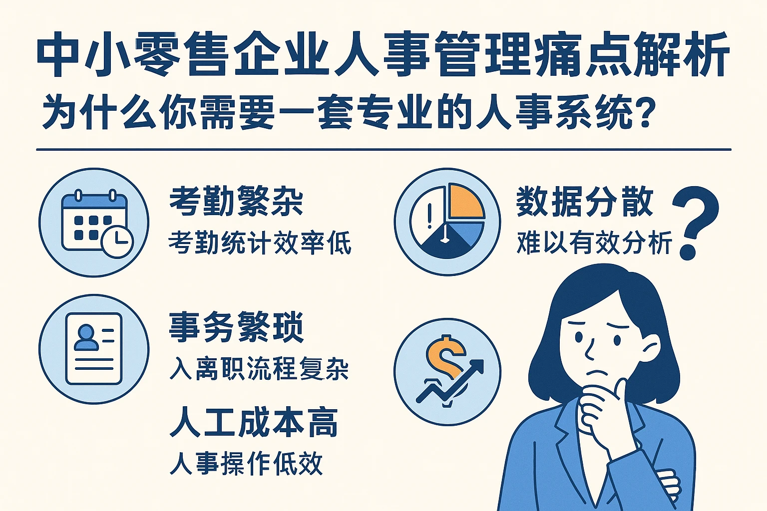 中小零售企业人事管理痛点解析：为什么你需要一套专业的人事系统？