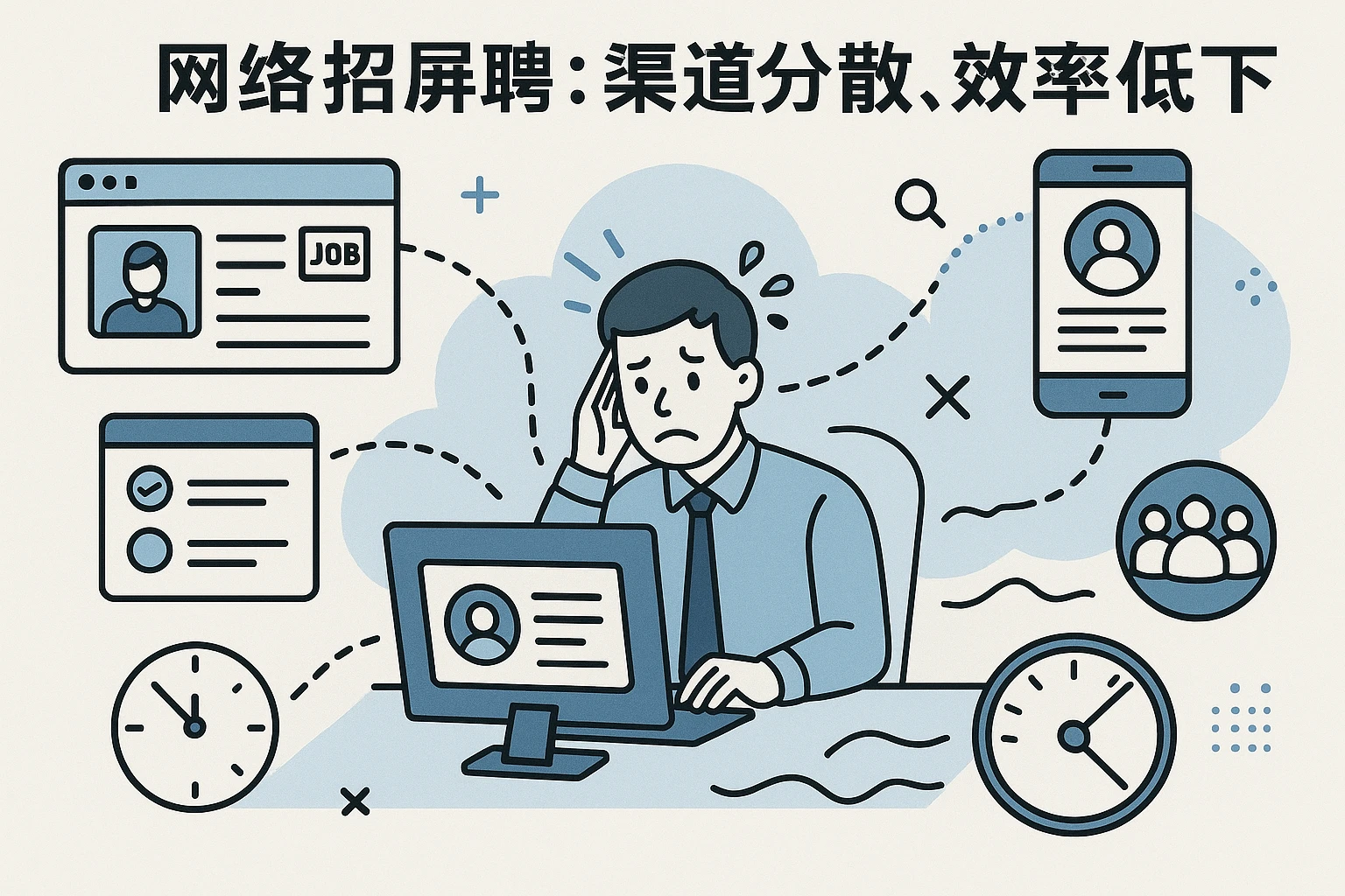 2. 网络招聘：渠道分散，效率低下