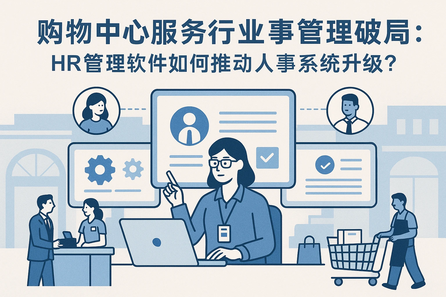 购物中心服务行业人事管理破局：HR管理软件如何推动人事系统升级？