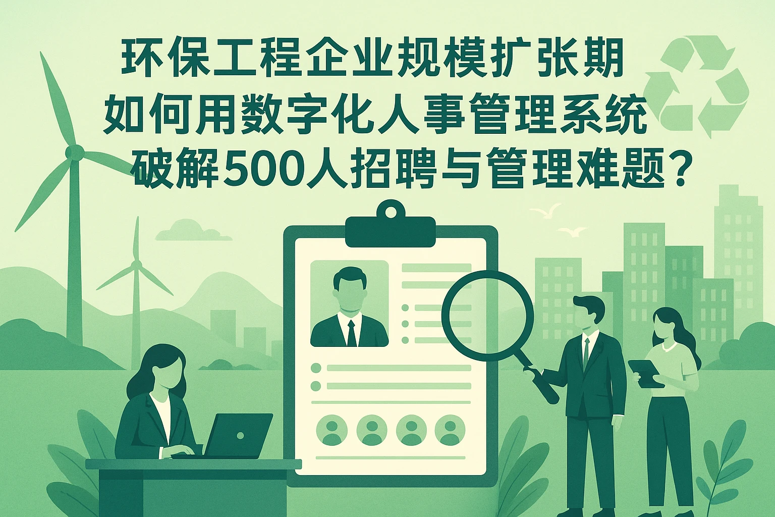环保工程企业规模扩张期：如何用数字化人事管理系统破解500人招聘与管理难题？