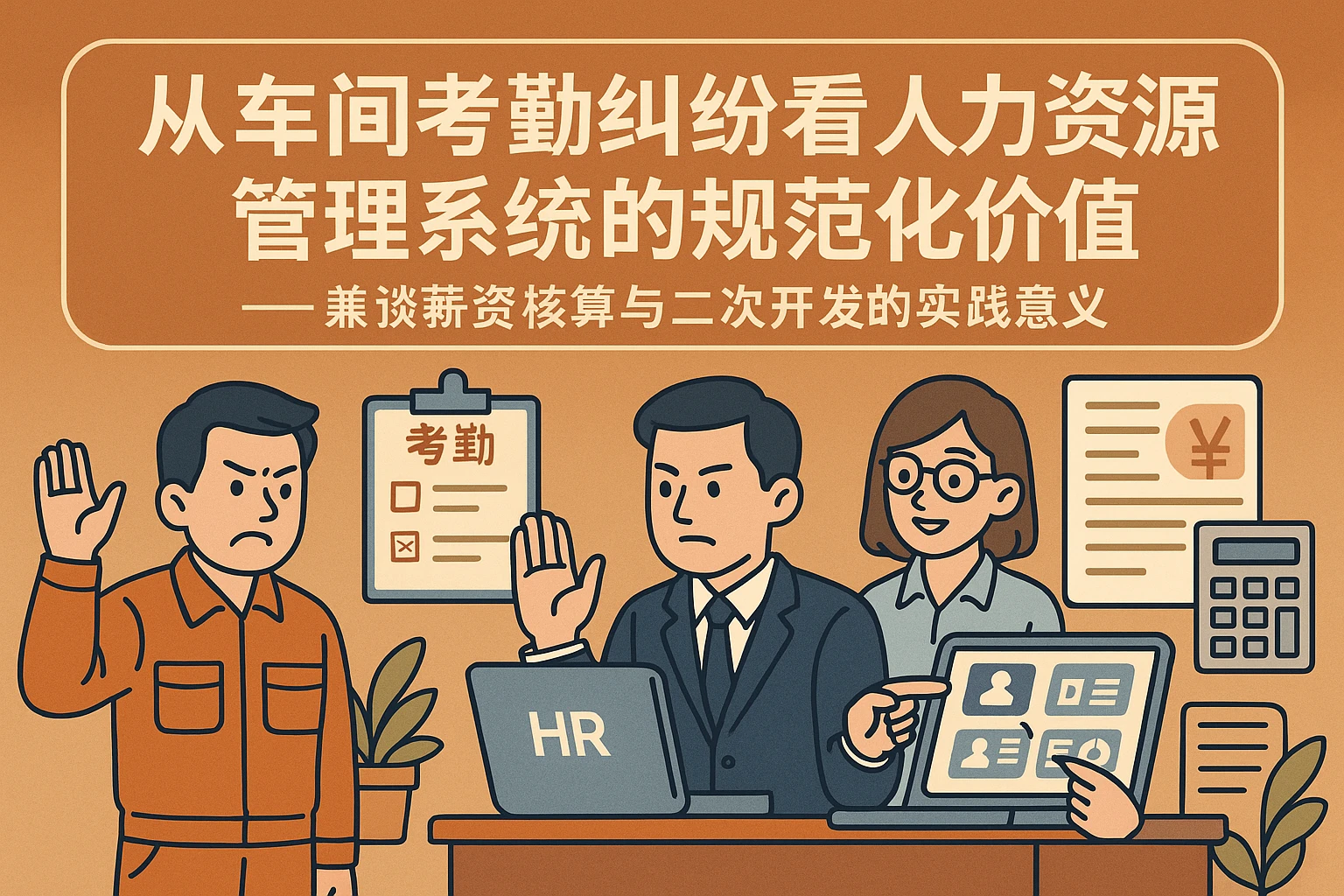 从车间考勤纠纷看人力资源管理系统的规范化价值——兼谈薪资核算与二次开发的实践意义