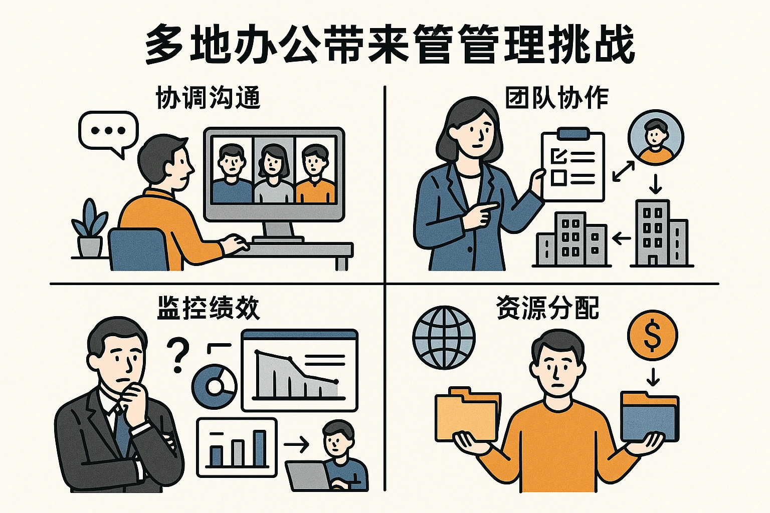 多地办公带来的管理挑战